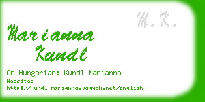 marianna kundl business card